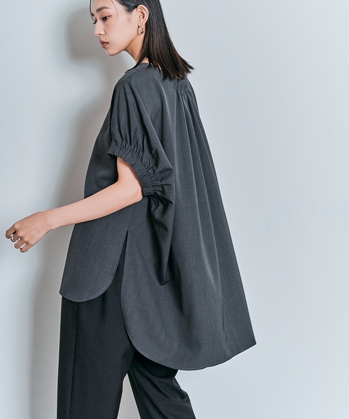 コクーンシルエットハーフスリーブトップス 全5色 2サイズ 【SALE