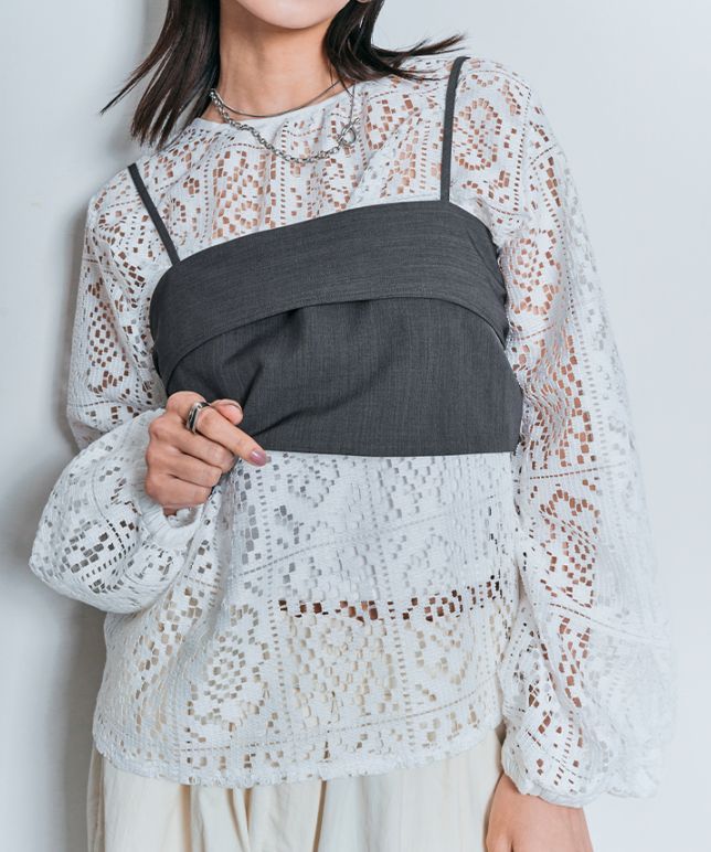 バックリボンキャミソールビスチェ 全4色 【SALE】