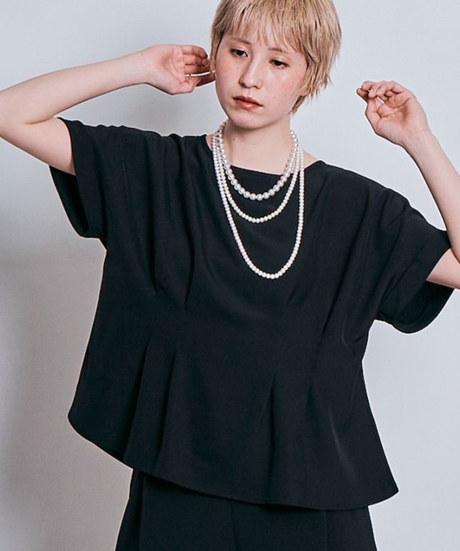 しましまずき メランジツイルぺプラムブラウス 全4色 【SALE】 | トップス