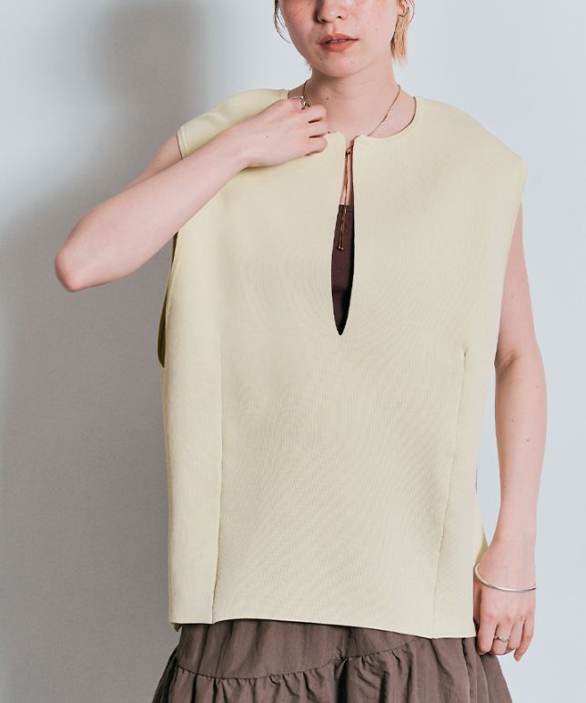 ネパール　ギルボックスかぎ針Vネックベスト Dot＆Stripes CHILD WOMAN（ドットアンドストライプス