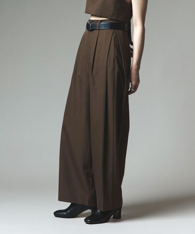 ストレッチソフトツイルコクーンスラックス 全4色