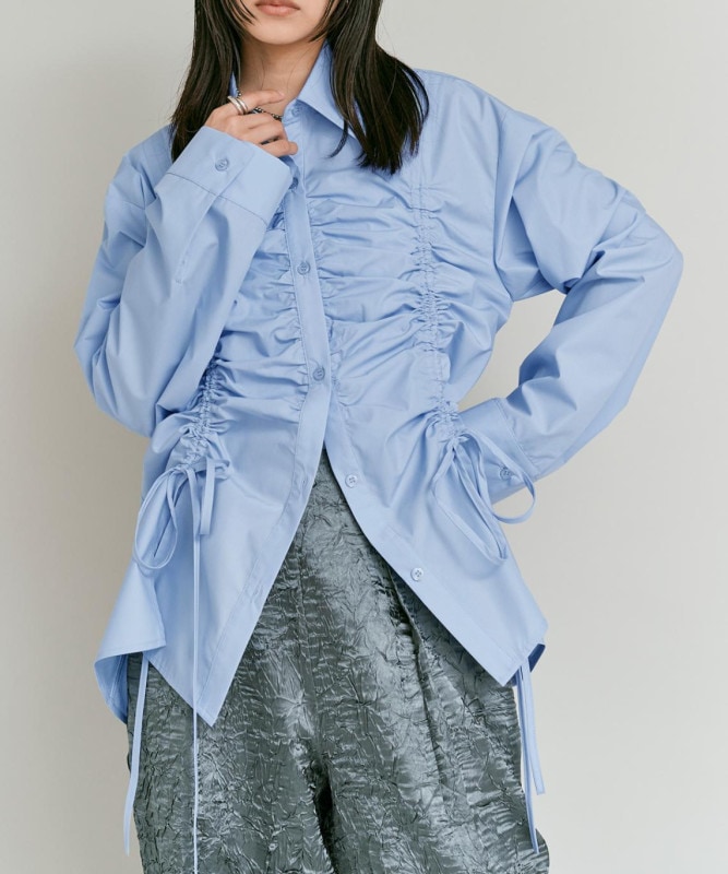 ノンアイロンシャーリングリボンブラウス 全3色