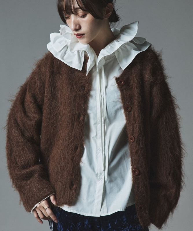 ノンアイロンフリルフーディーブラウス 全3色 【新作SALE】