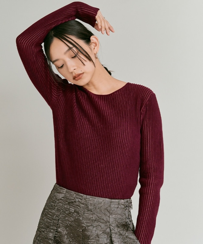 シアーリブコットンニット 全5色