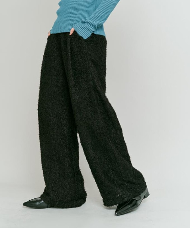 フェザーヤーンハイウエストタックパンツ 全2色 2サイズ