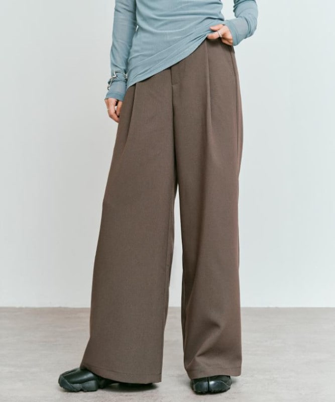 リンクルフリーツイルスラックスパンツ 全3色 2サイズ 【新作SALE】