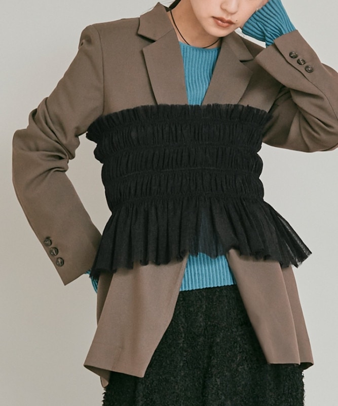 ブライトシフォンベアトップビスチェ 全2色 【新作SALE】