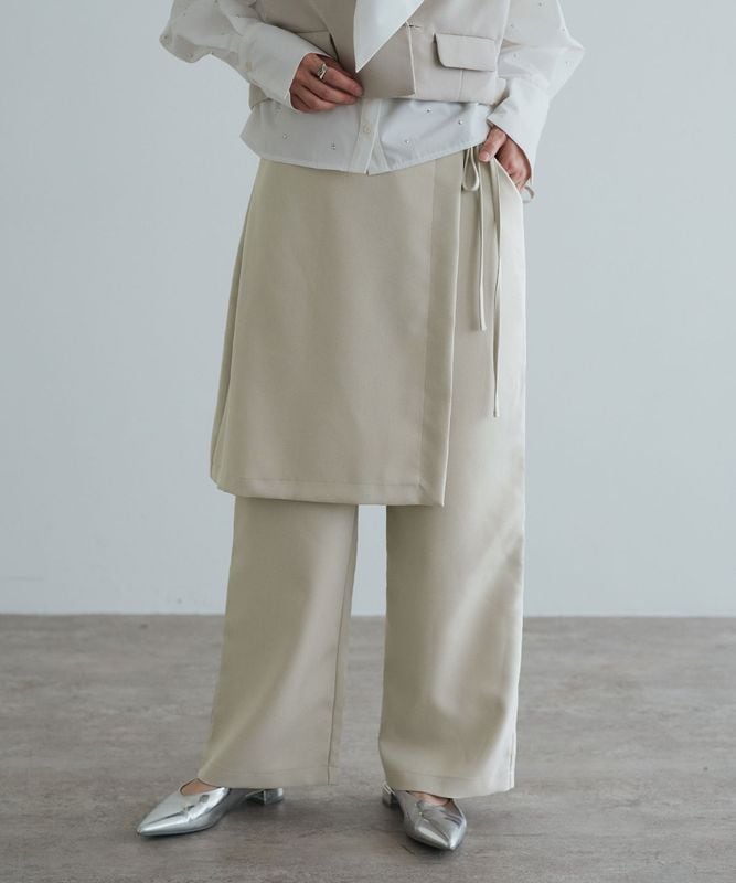クラシカルツイルレイヤードスラックス