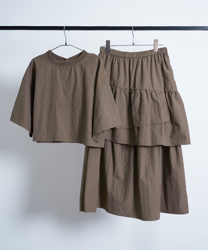 Limited Price】【SET】撥水ティアードセットアップ 全4色