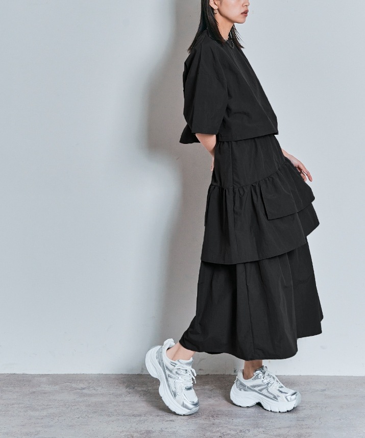 【used品】 かぐれ ワイドオールインワン&クロップドブラウス セットアップ used品】 かぐれ ワイドオールインワン&クロップドブラウス