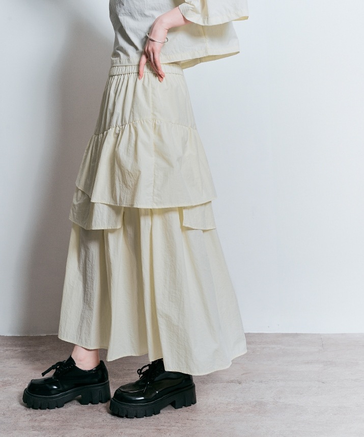 ★werthy 撥水ALL IN ONE Sサイズ★ Limited Price】【SET】撥水ティアードセットアップ 全4色