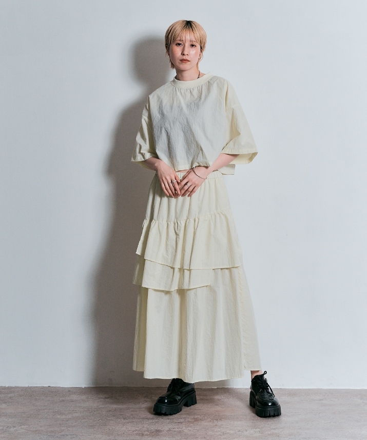 Limited Price】【SET】撥水ティアードセットアップ 全4色