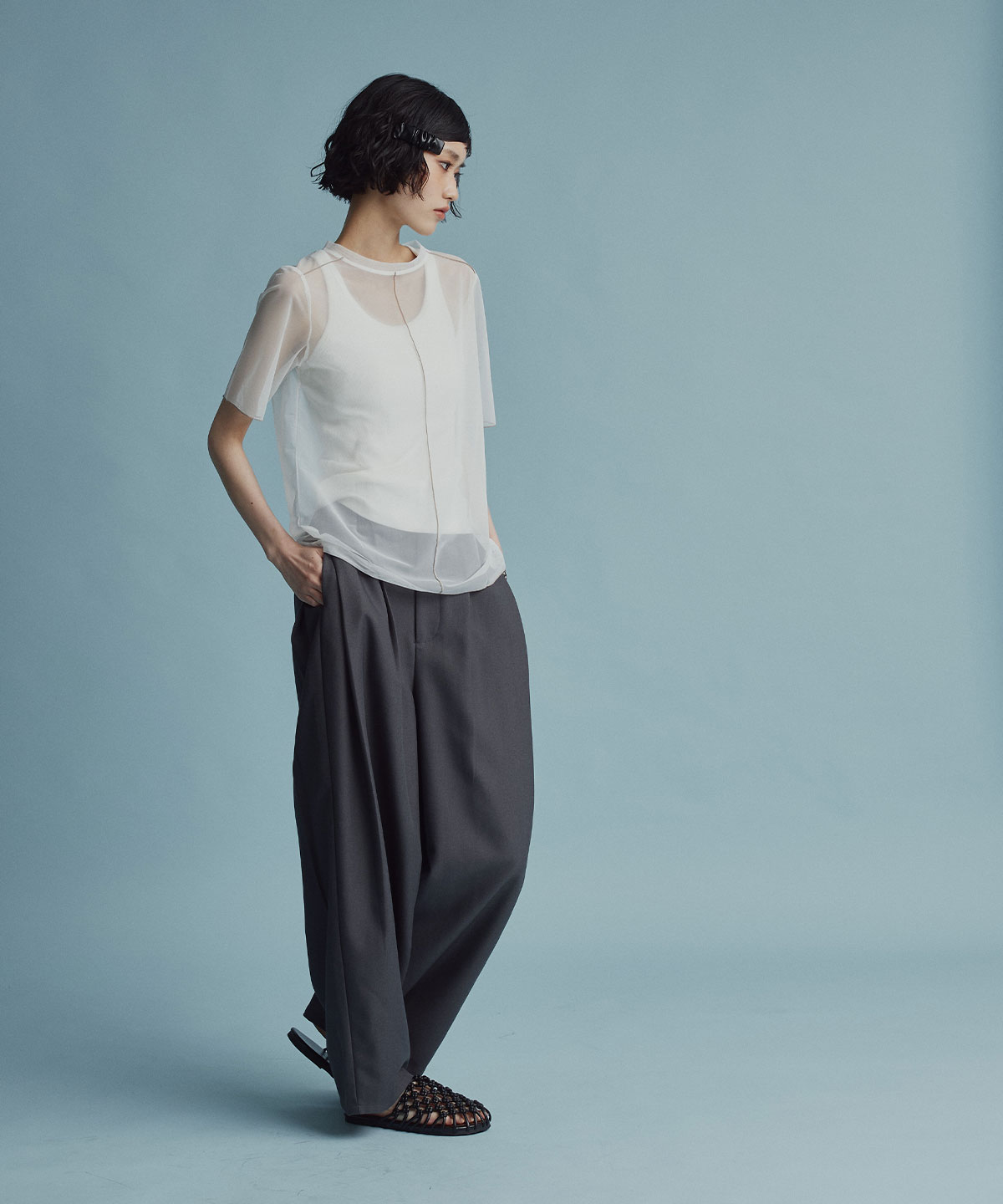 配色パイピングシアートップス | すべての商品 | W:Huku