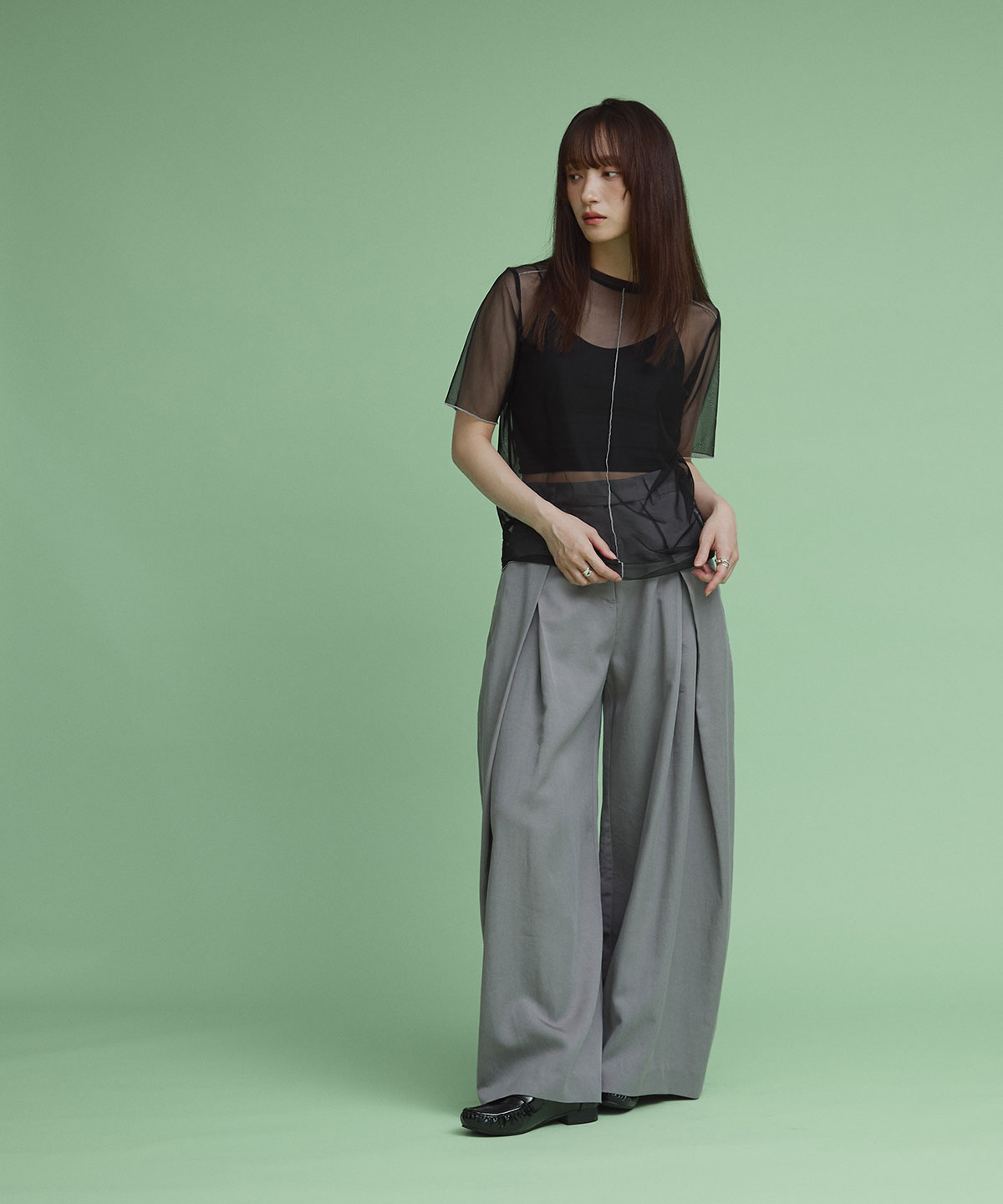 配色パイピングシアートップス | すべての商品 | W:Huku