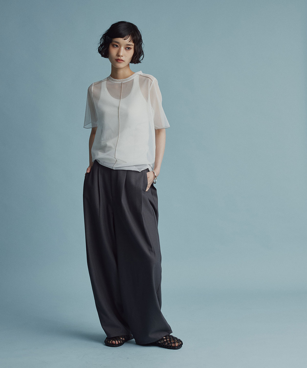配色パイピングシアートップス | すべての商品 | W:Huku