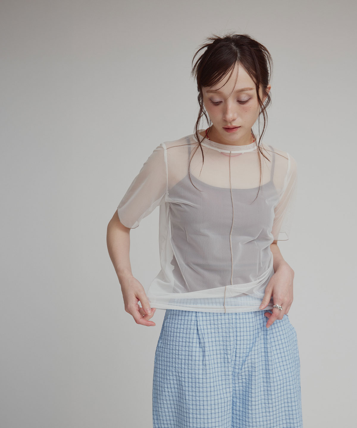 配色パイピングシアートップス 全3色 2サイズ SALE | トップス | W