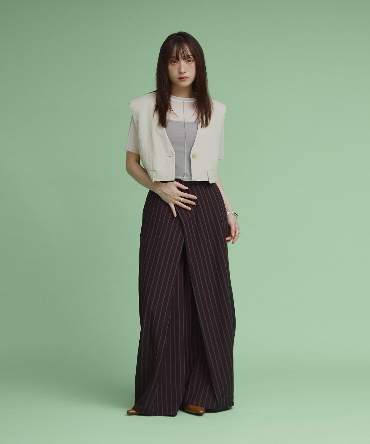 配色パイピングシアートップス | すべての商品 | W:Huku