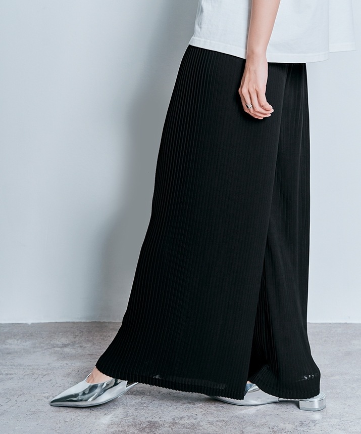 シフォンプリーツワイドパンツ 1色 【SALE】 | ボトムス,パンツ