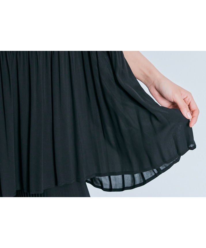 シフォンプリーツノースリーブトップス 1色 【SALE】 | トップス