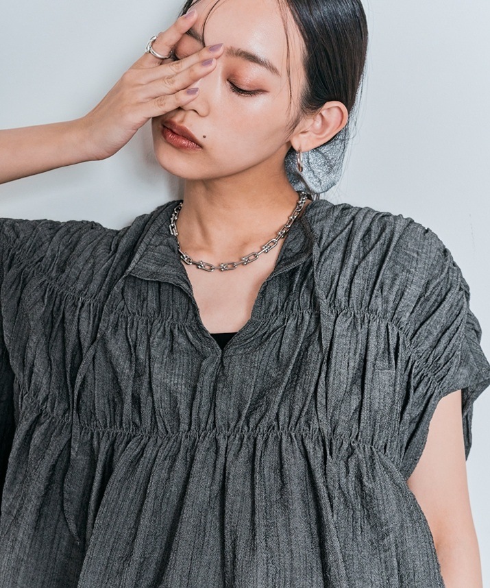 【Limited Price】【SET】シャーリングギャザーセットアップ 全3色
