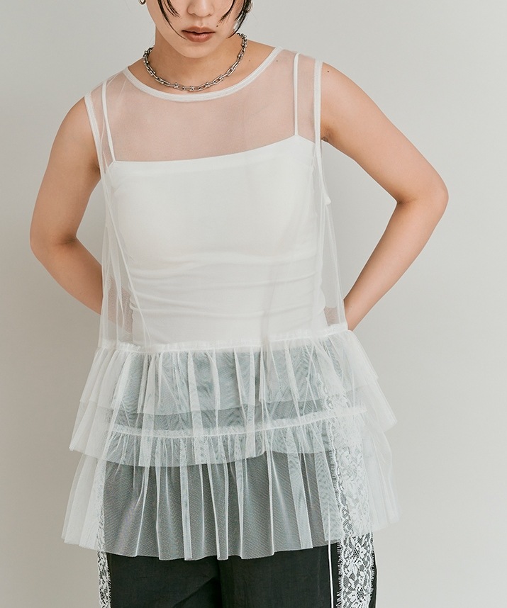 ソフトチュールティアードトップス 全2色 【SALE】 | SALE,SPECIAL