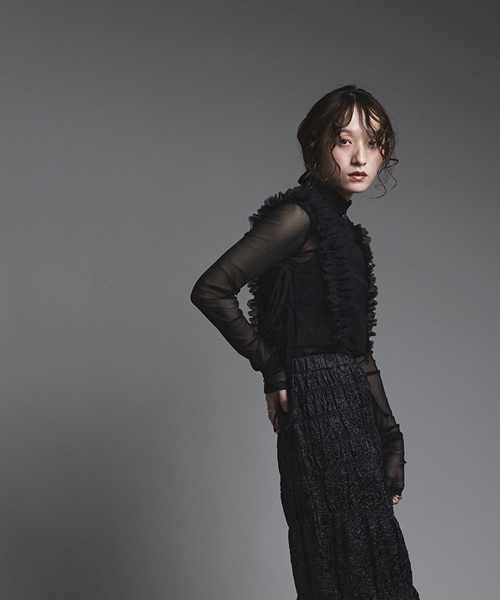 ストレッチメッシュハイネックトップス 全5色 【新作SALE