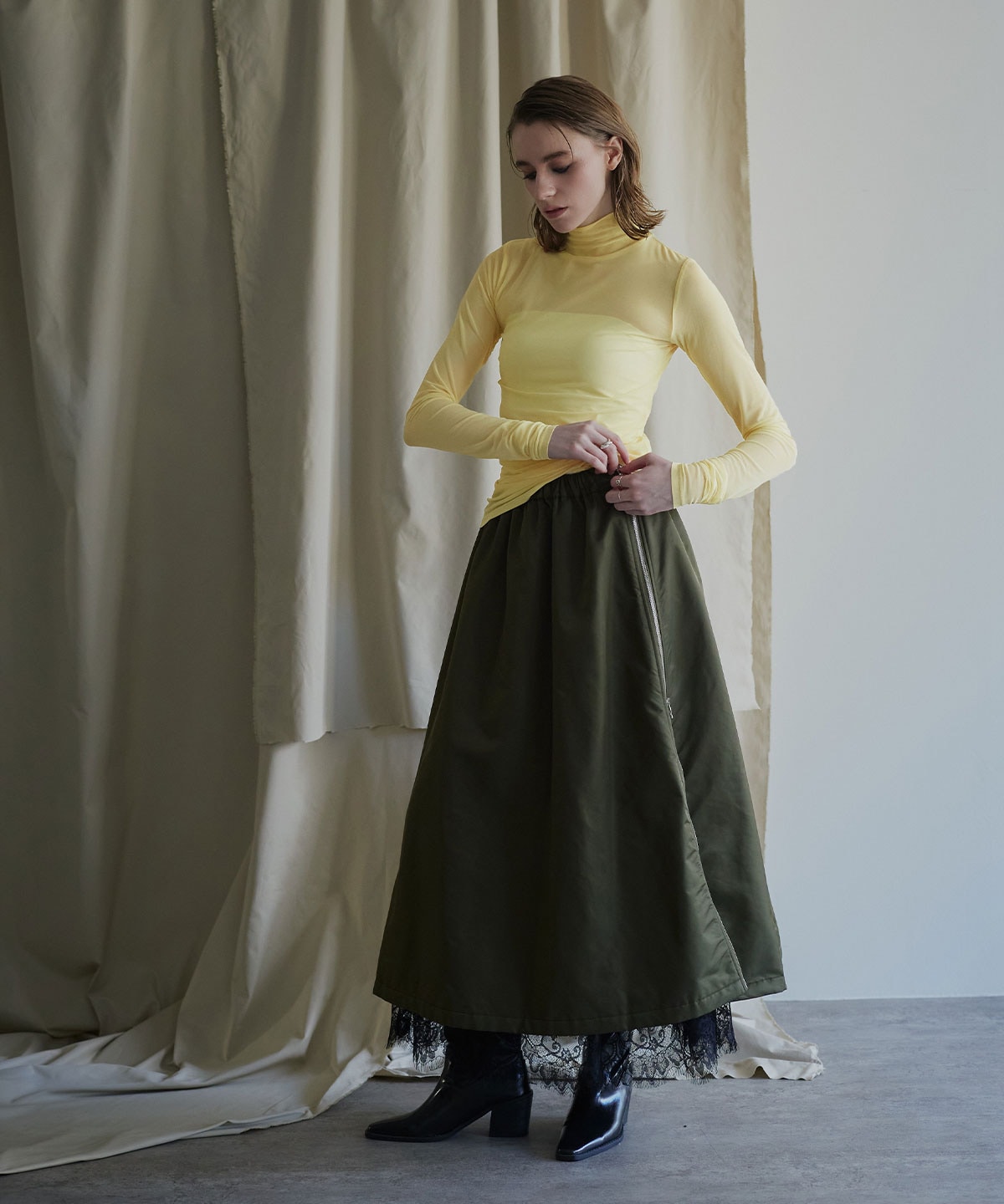 ストレッチメッシュハイネックトップス | すべての商品 | W:Huku