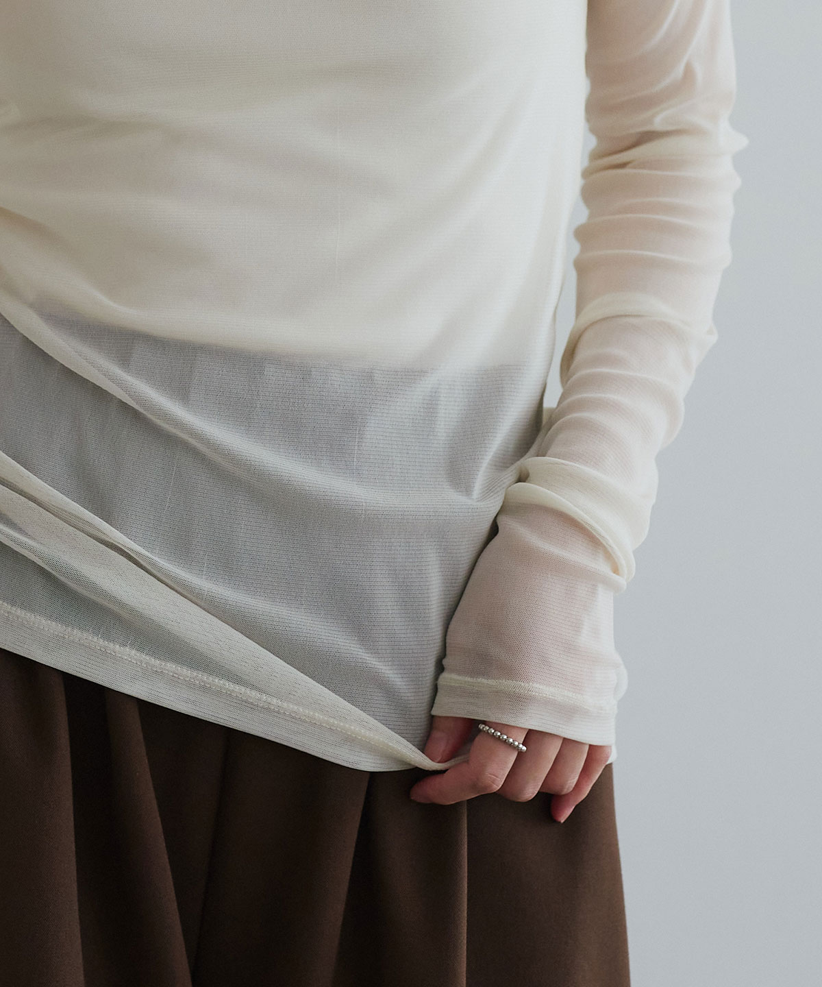 ストレッチメッシュハイネックトップス | トップス,カットソー | W:Huku
