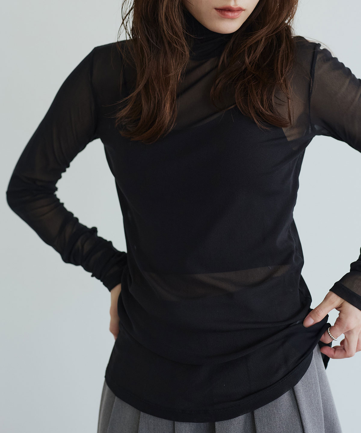 ストレッチメッシュハイネックトップス | すべての商品 | W:Huku