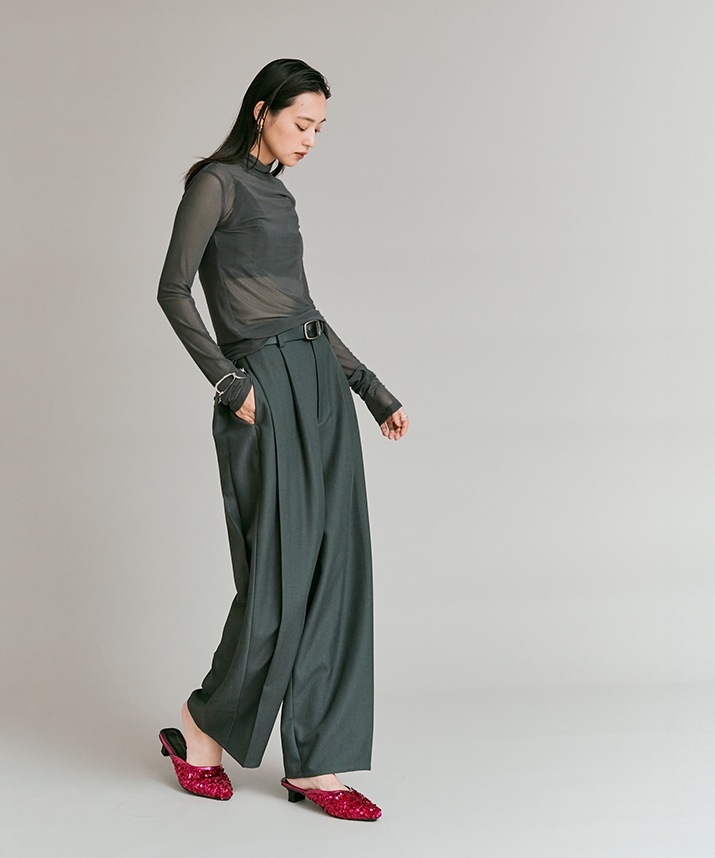 ストレッチメッシュハイネックトップス 全5色 | トップス