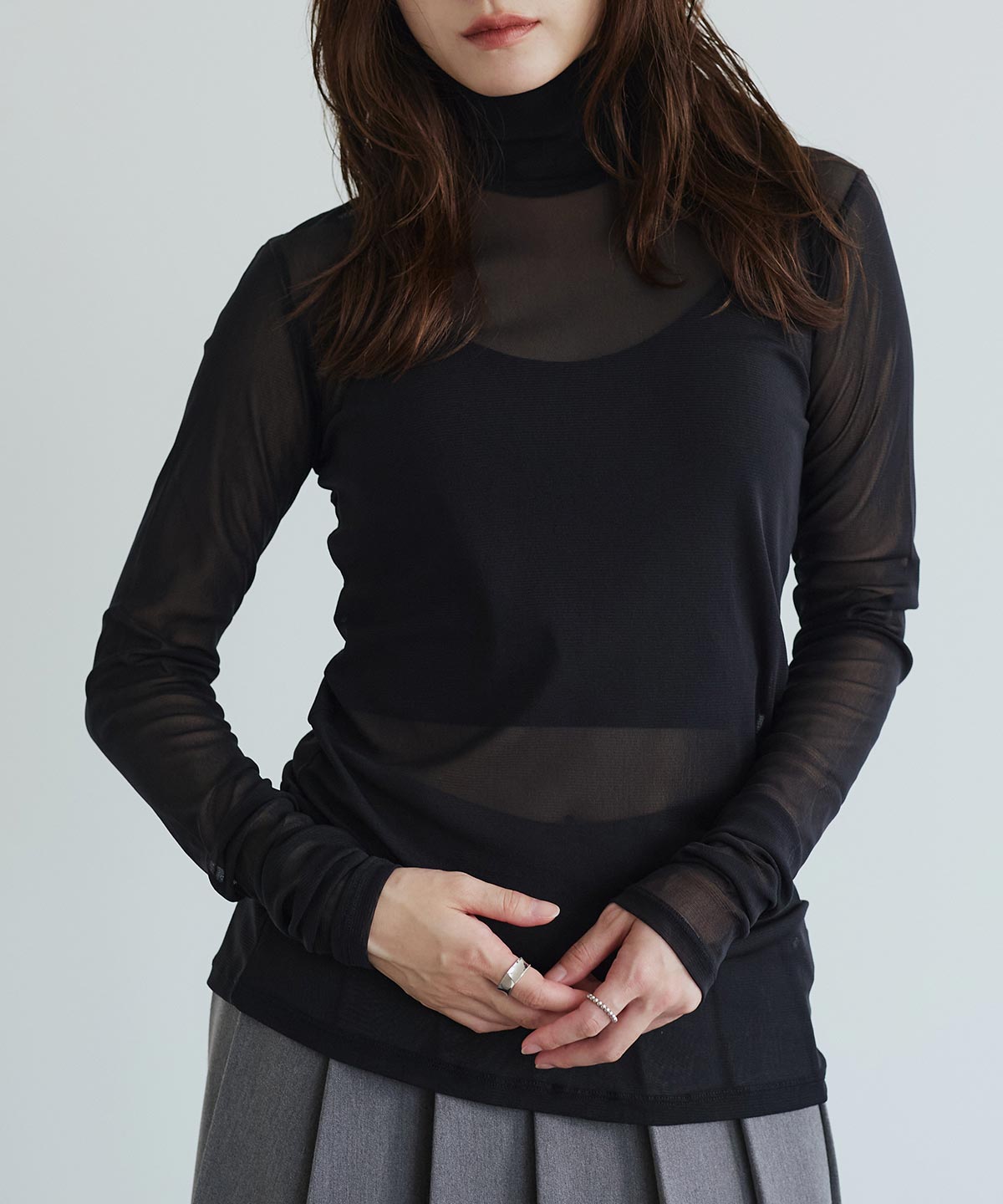 ストレッチメッシュハイネックトップス | すべての商品 | W:Huku