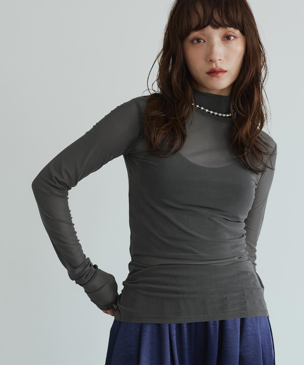 ストレッチメッシュハイネックトップス | すべての商品 | W:Huku