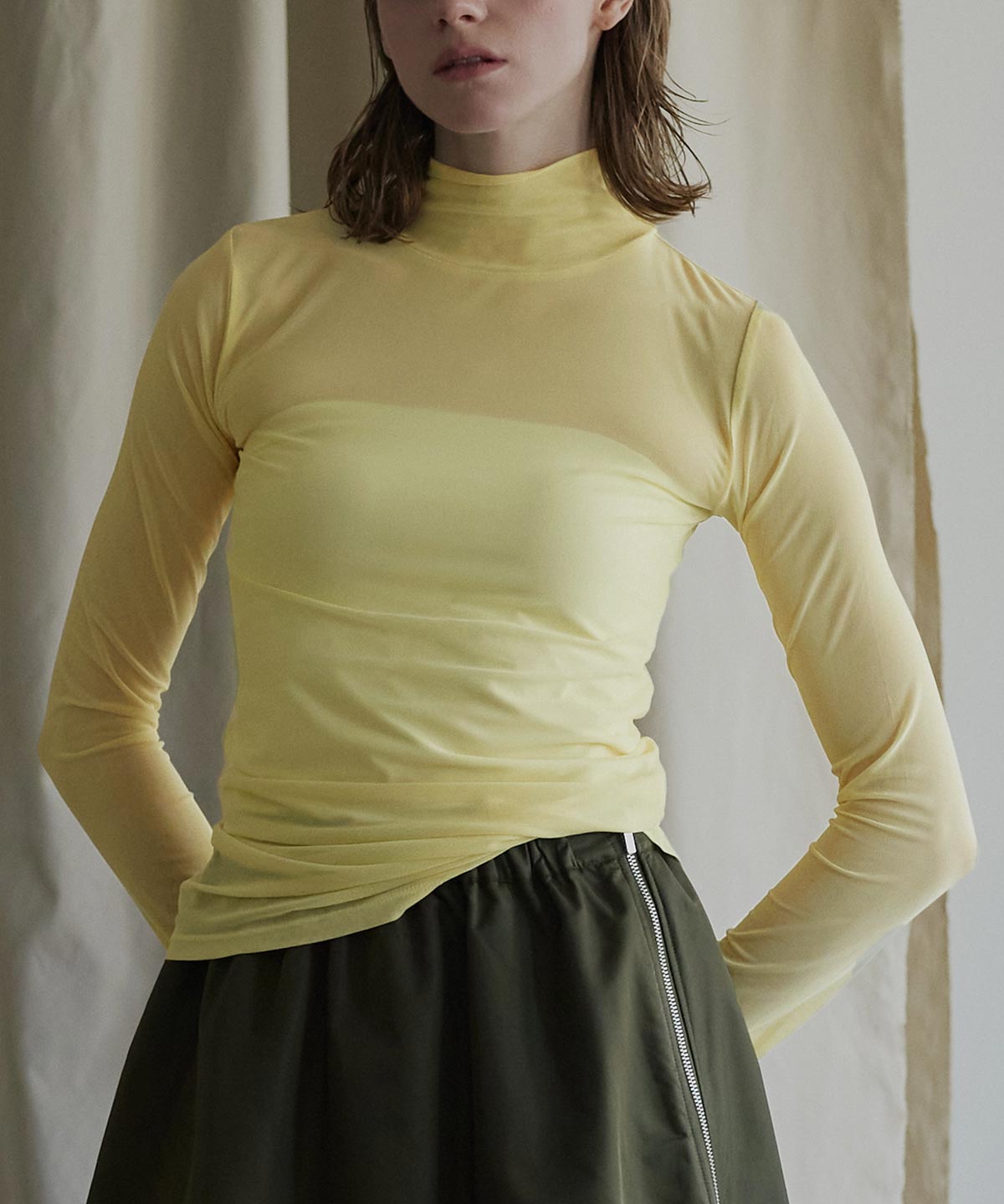 ストレッチメッシュハイネックトップス | すべての商品 | W:Huku
