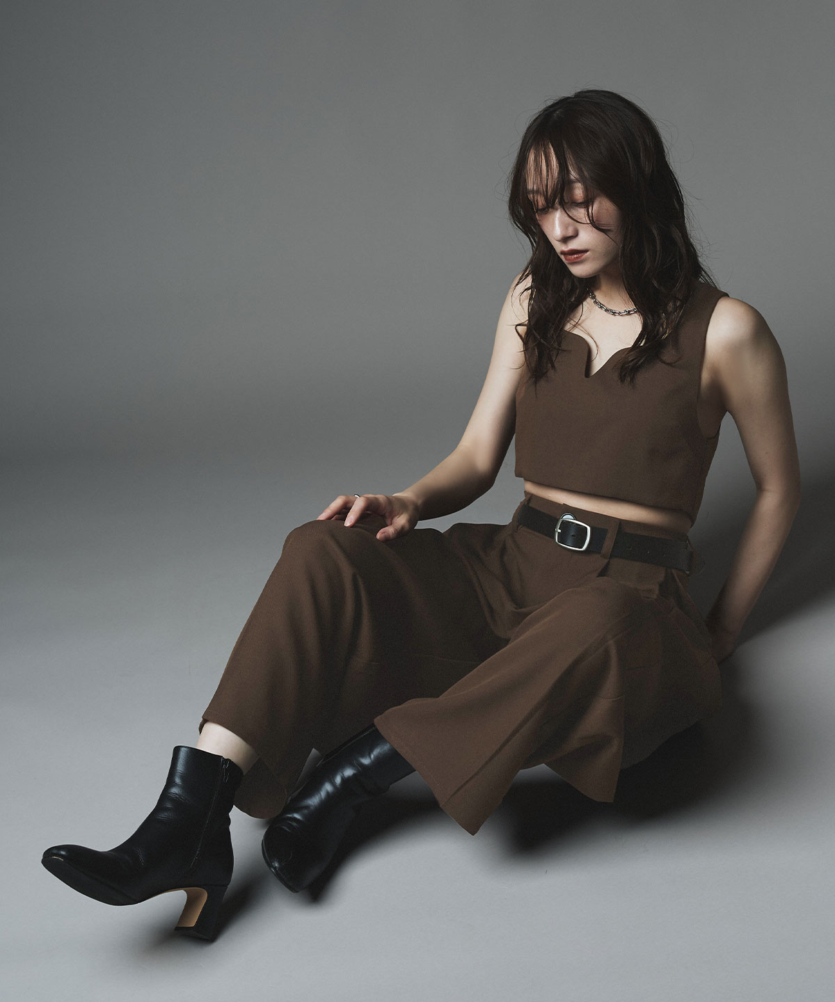 ストレッチソフトツイルコクーンスラックス 全4色