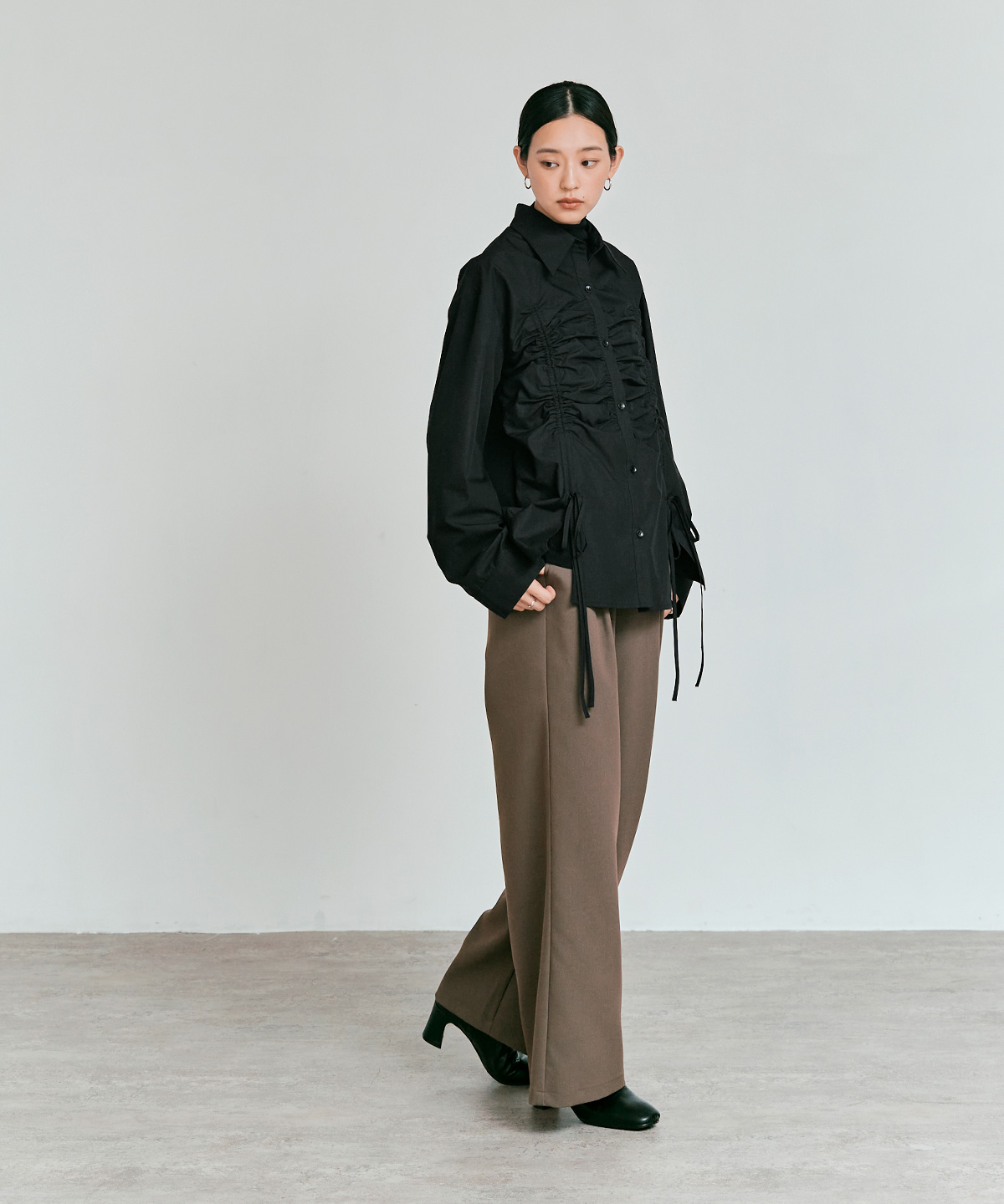 ノンアイロンシャーリングリボンブラウス 全3色 | トップス,シャツ