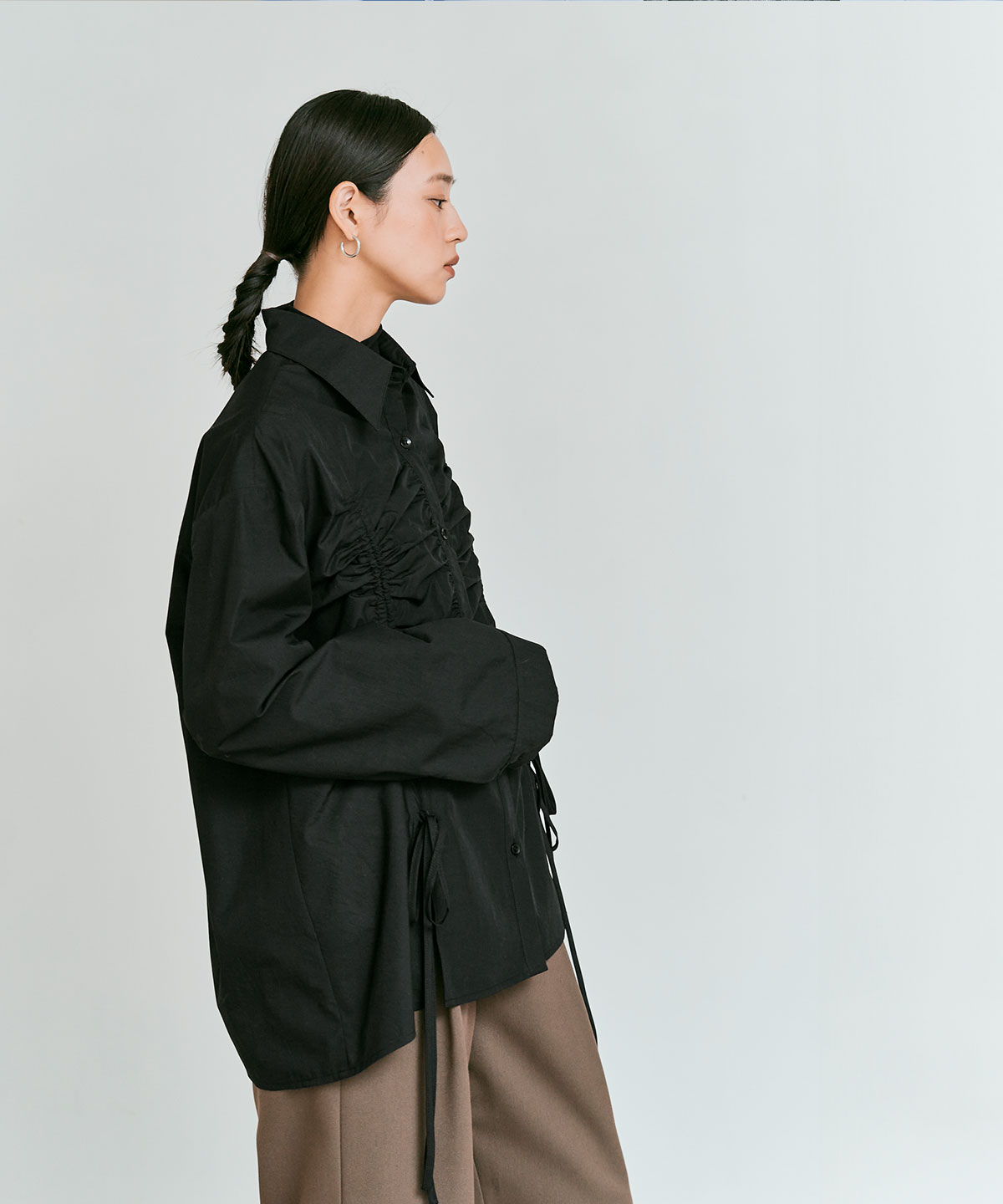 ノンアイロンシャーリングリボンブラウス 全3色 | トップス,シャツ