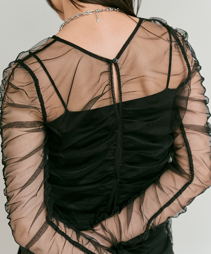 シアリングパフトップス ブラック 19,800円 セール】【オンオフ問わず通年で大活躍◎】シアー シャーリング