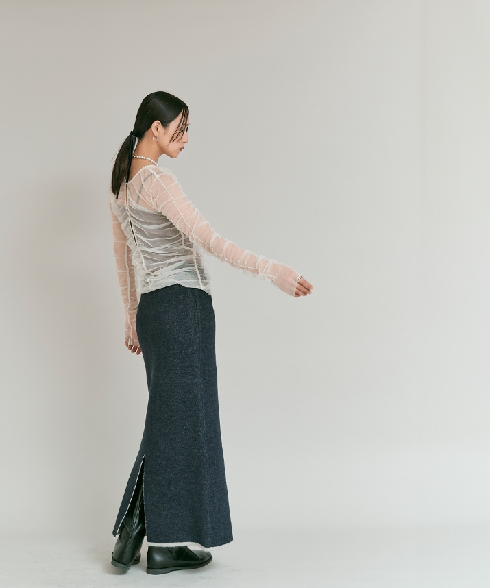 machatt のシャーリングトップス マチャット machatt シャーリングトップス ピンク シャーリング