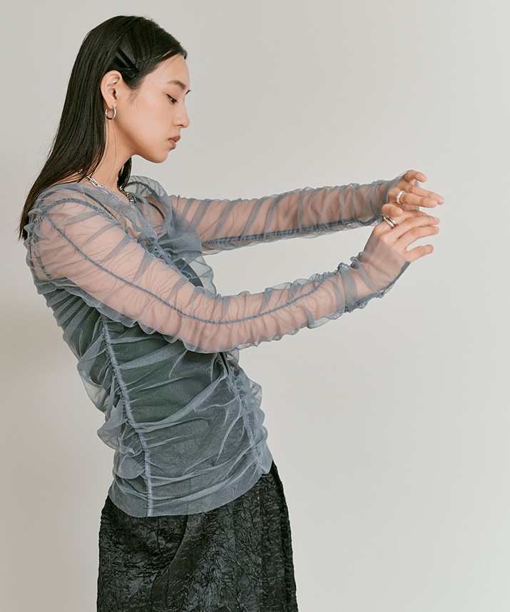 シャーリングシアートップス 全3色 | トップス | W:Huku