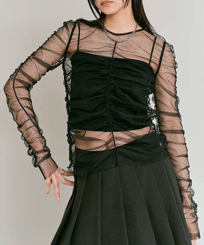 シャーリングシアートップス 全3色 | トップス | W:Huku