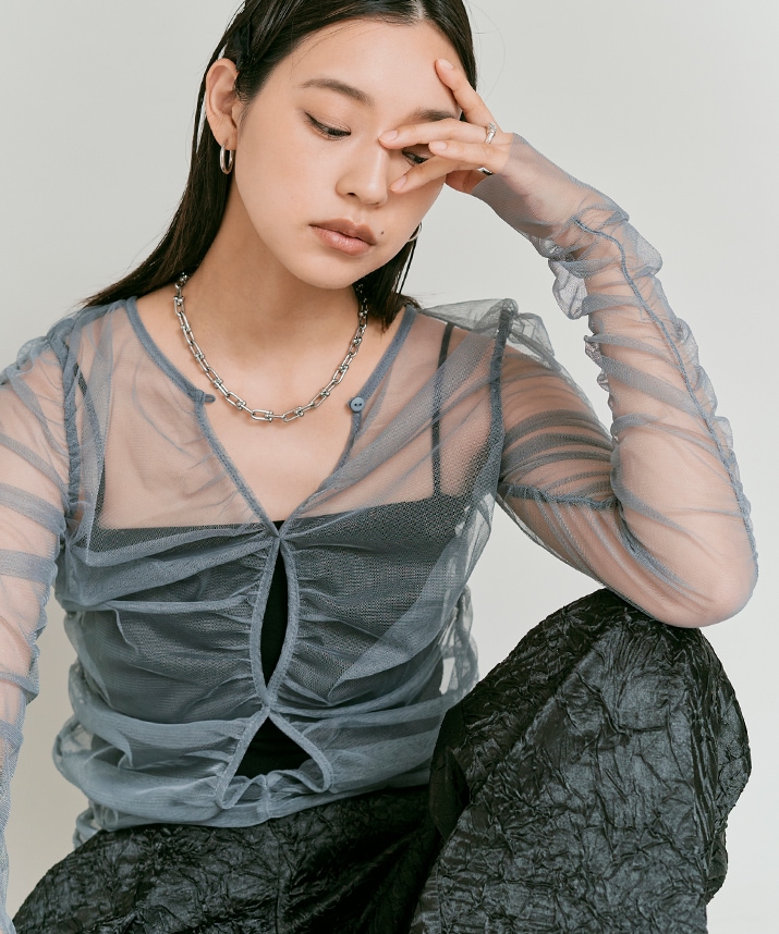 シャーリングシアートップス 全3色 | トップス | W:Huku