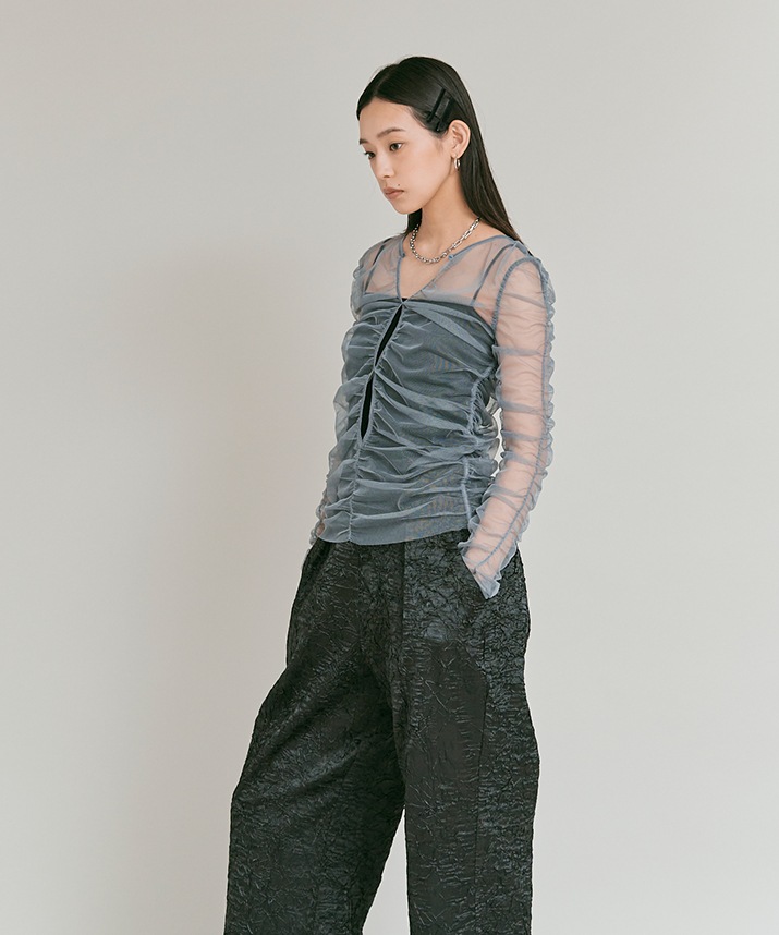 シャーリングシアートップス 全3色 | トップス | W:Huku