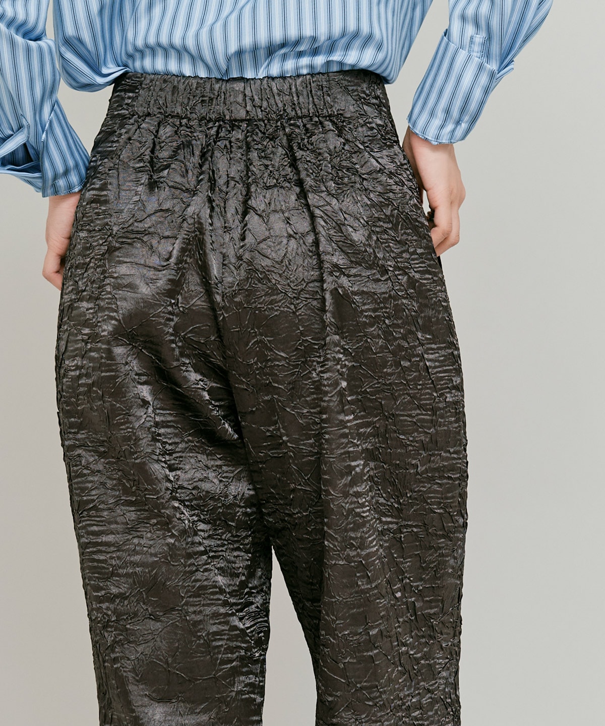 ブライトジャカードコクーンシルエットパンツ 全3色