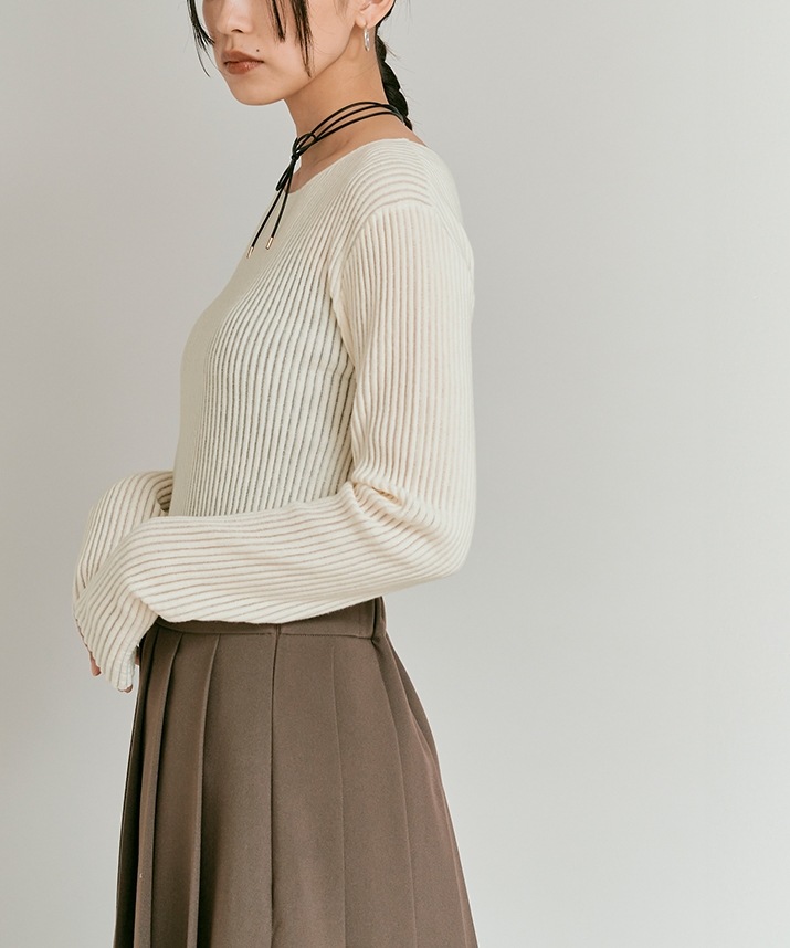 シアーリブコットンニット 全5色