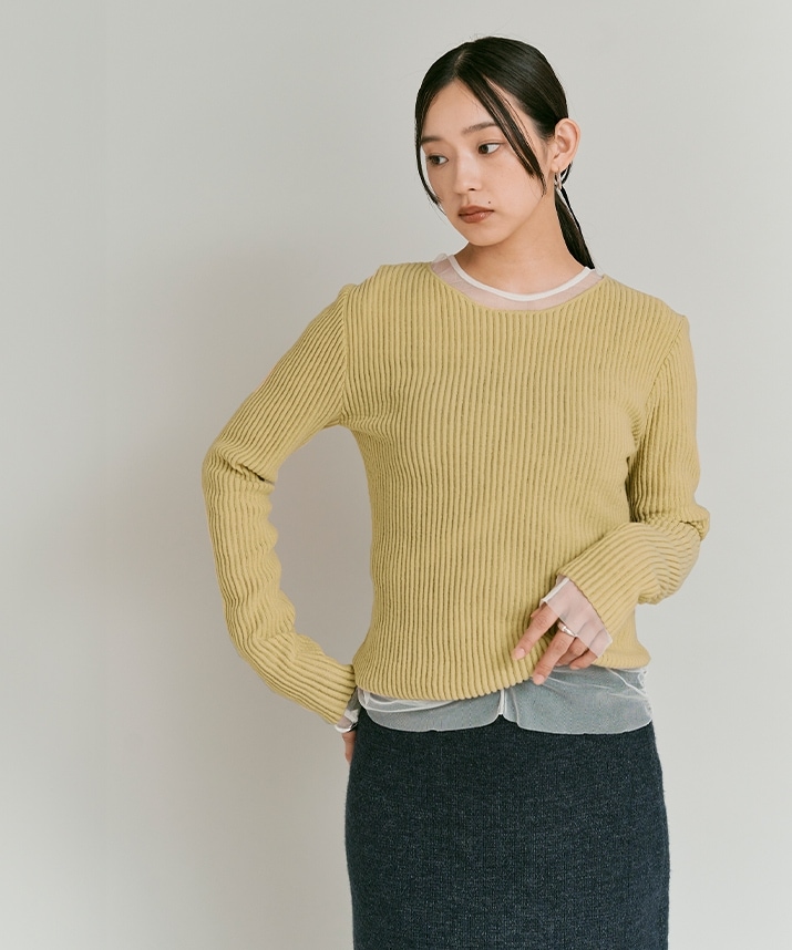 シアーリブコットンニット 全5色