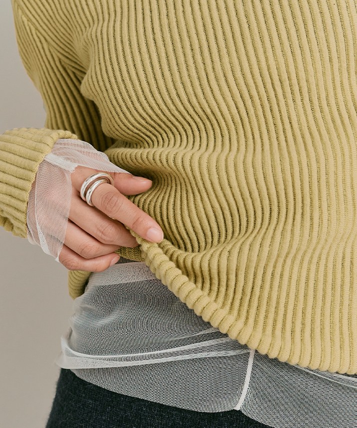 シアーリブコットンニット 全5色