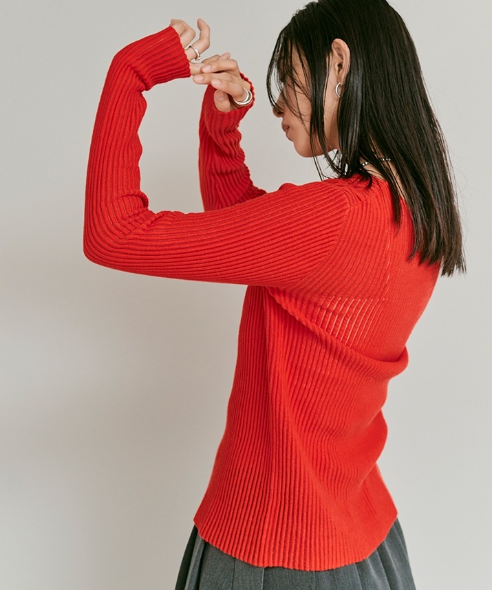 シアーリブコットンニット 全5色