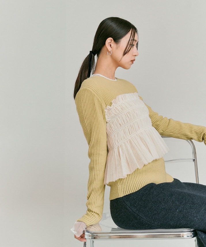 シアーリブコットンニット 全5色