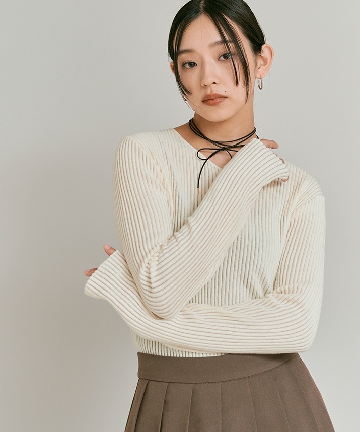 シアーリブコットンニット 全5色