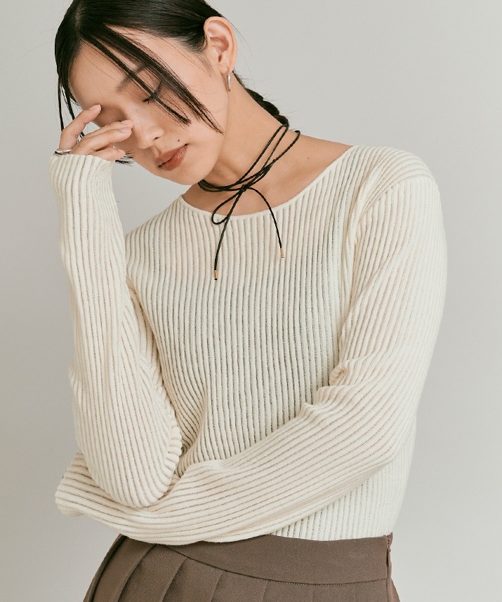 シアーリブコットンニット 全5色